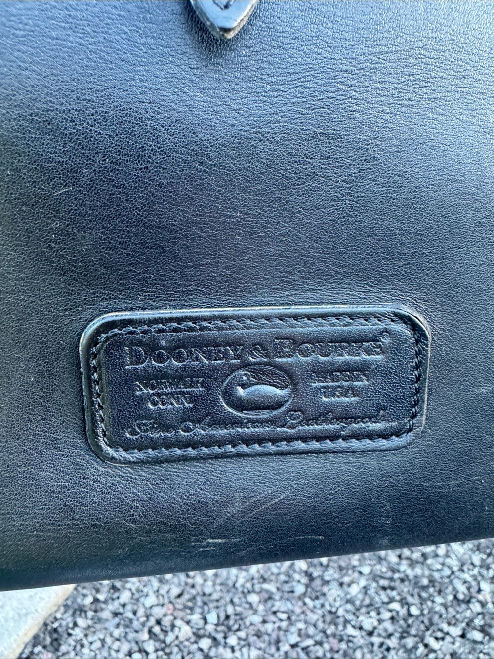 Vintage Dooney & Bourke Black All Weather Leather Tote Made in USA - Picture 6 of 15